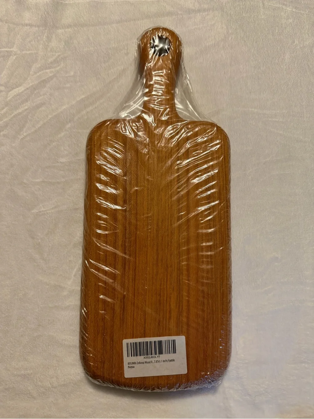 Zelkova Wood Reversible Cutting Board with Handle 15.55x7.87x1.1 inch